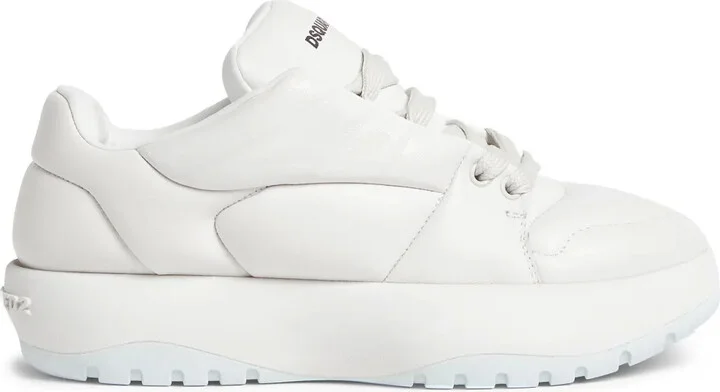 Inflated-Effect Low-Top Sneakers