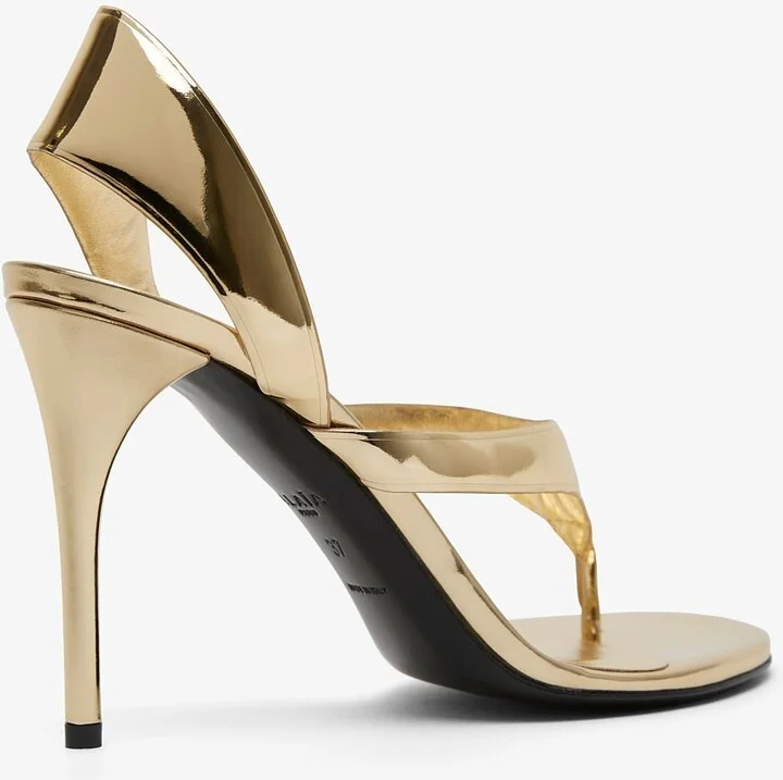 Infradito 90 gold leather sandals - Image 3