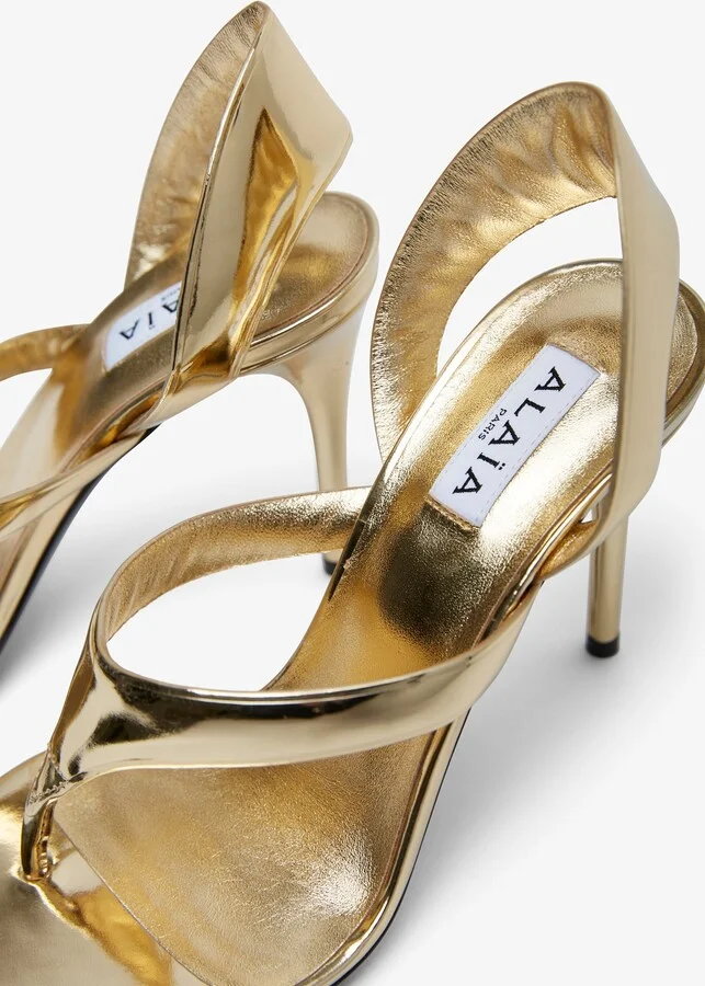 Infradito 90 gold leather sandals - Image 4