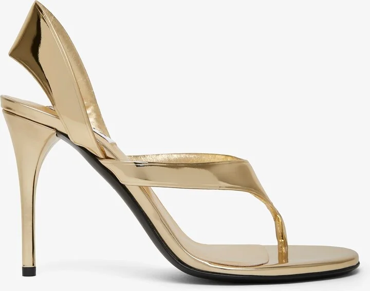 Infradito 90 gold leather sandals
