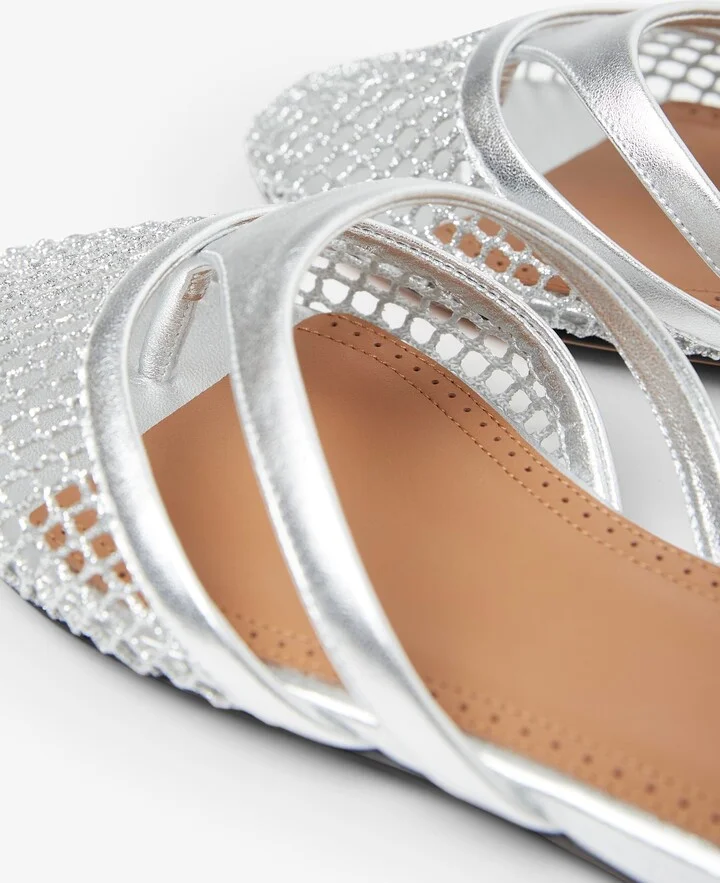 Infradito flat silver mules - Image 4