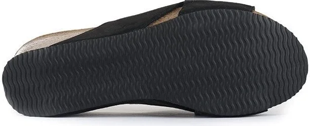 Inis - Vegan Wedge Crossover Platform Slider - Black - Image 5