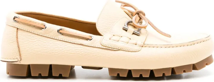 Injected Rock leather loafers