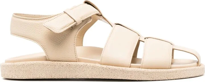 Inner caged leather sandals
