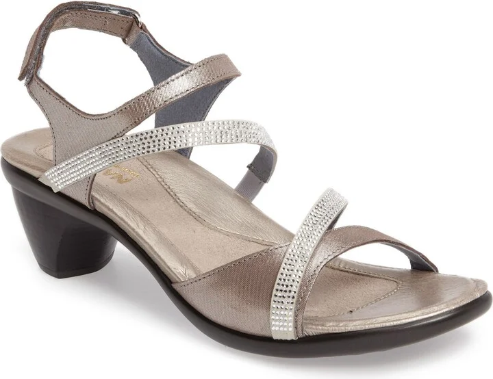 Silver/ Beige Leather