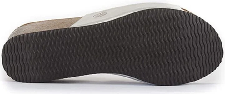 Inoro - Vegan Wedge Metallic Slider - Metallic Silver - Image 5