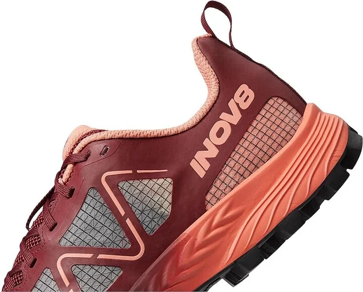 inov-8 Mudtalon Speed Women's Shoes Burgundy/Coral : UK 6.5 (US Women's 9) M, Rubber - Image 4