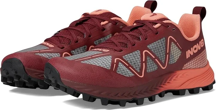 inov-8 Mudtalon Speed Women's Shoes Burgundy/Coral : UK 6.5 (US Women's 9) M, Rubber