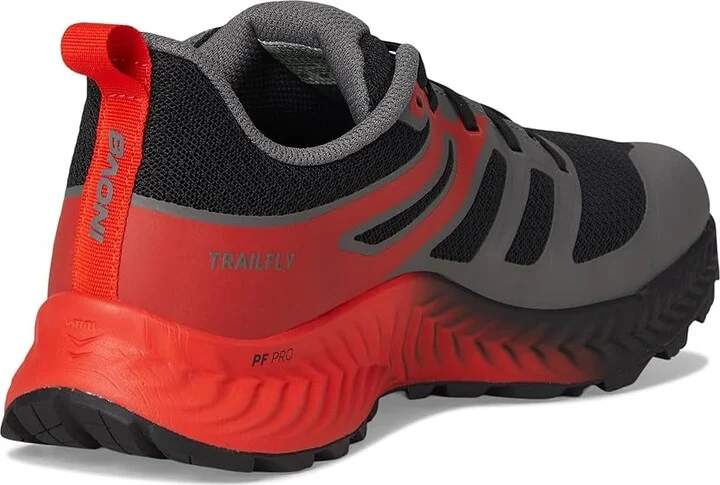 inov-8 TrailFly Men's Shoes Black/Fiery Red/Dark Grey : UK 7 (US Men's 8) M - Image 4