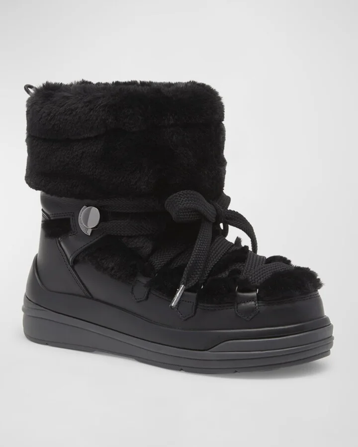 Insolux Leather Faux Fur Snow Boots - Image 3