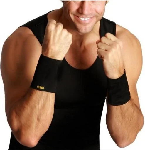 Insta Slim Unisex High Compression Wrist Cuffs AS60041 Black 3XL