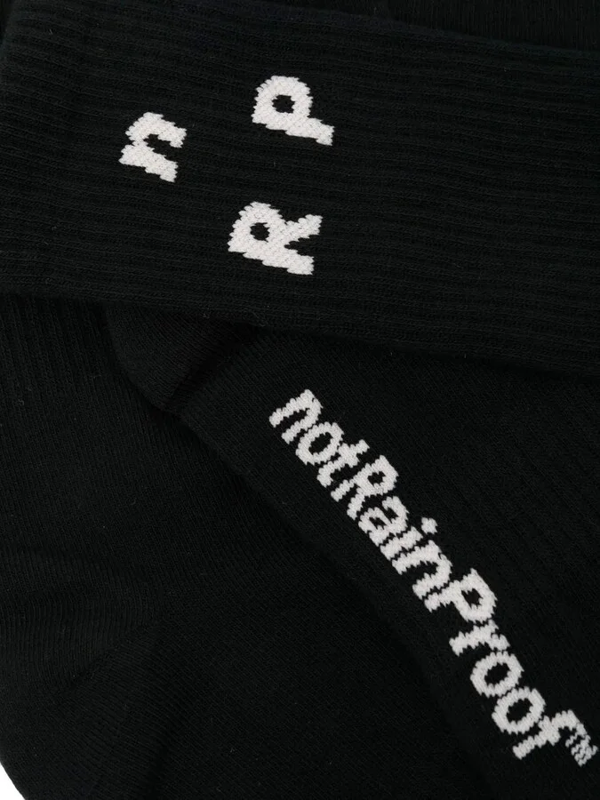 Intarsia-Knit Logo Socks - Image 2
