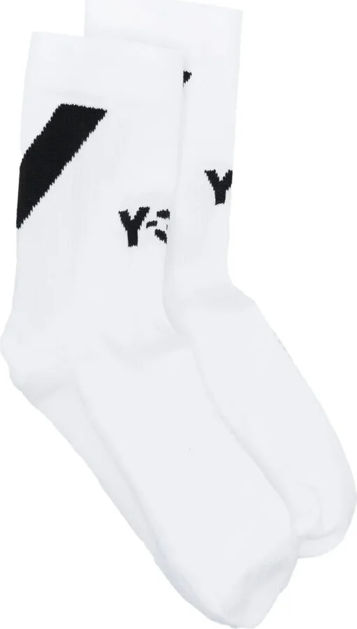 Intarsia-Knit Logo Socks