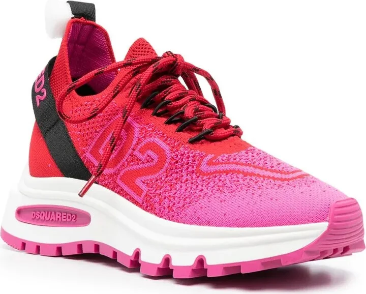 Intarsia-Knit Low-Top Sneakers - Image 2