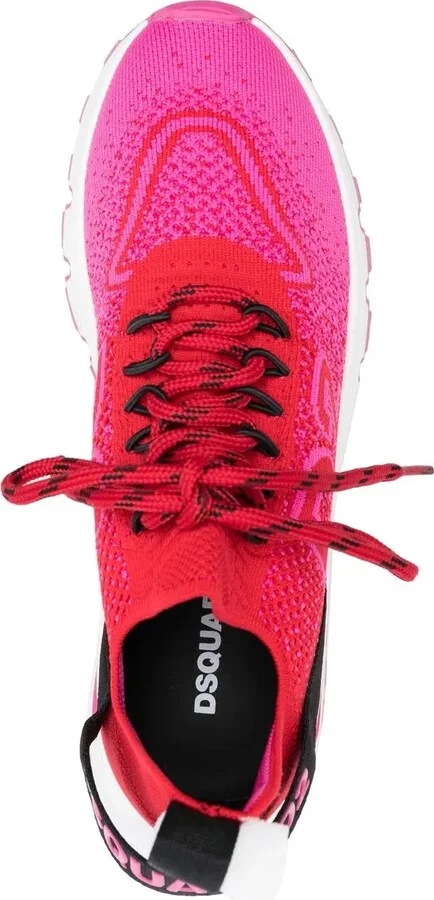 Intarsia-Knit Low-Top Sneakers - Image 4