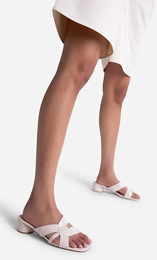 Intentionally Blank Beatrix Heeled Sandal in Cream - Image 5