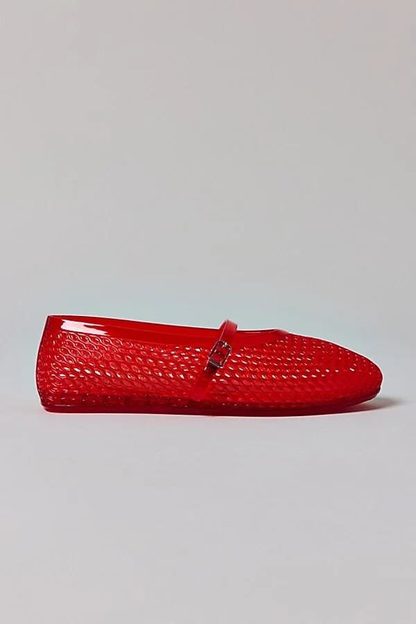 Intentionally Blank Classy Jelly Mary Jane Flat in Cherry - Image 3