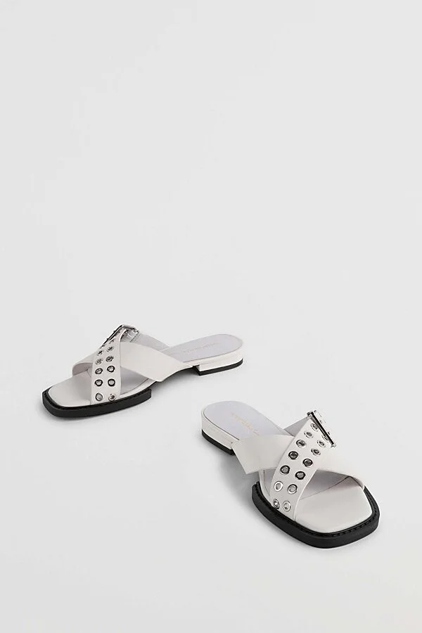 Intentionally Blank Clipz Leather Sandal in Black - Image 7