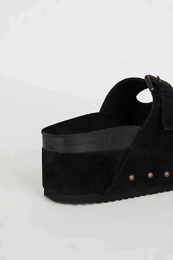 Intentionally Blank Cooper-2 Suede Platform Sandal in Black - Image 4