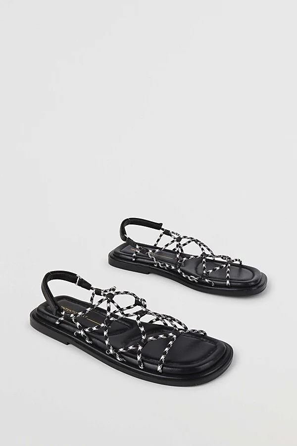 Intentionally Blank Lychee Elastic Sport Cord Flat Sandal in Blue - Image 8