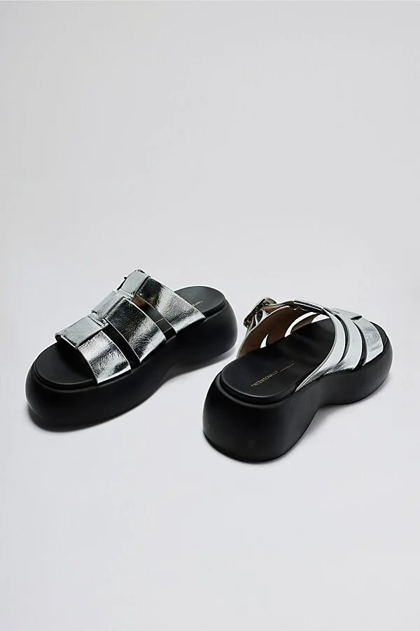 Intentionally Blank Nell Platform Fisherman Sandal in Black - Image 7