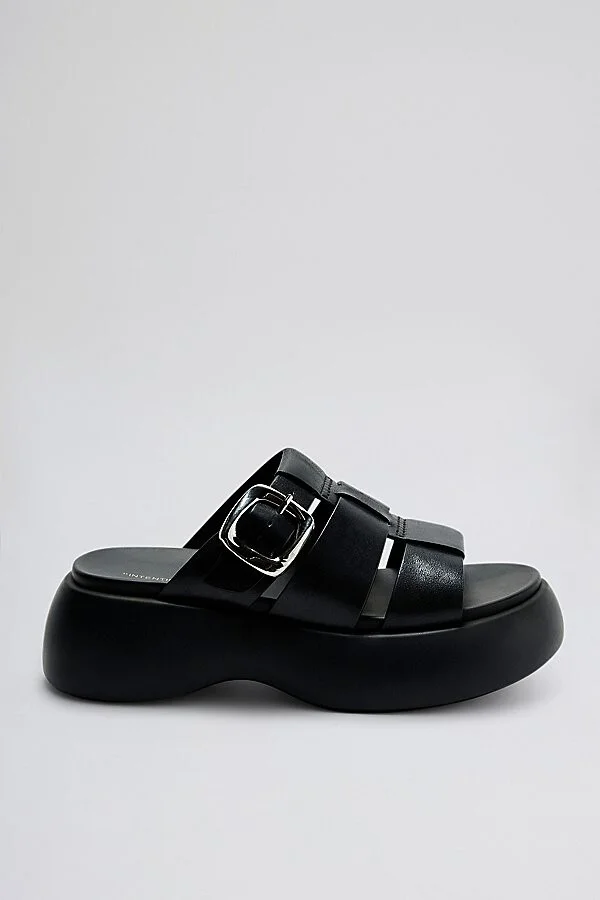 Intentionally Blank Nell Platform Fisherman Sandal in Black