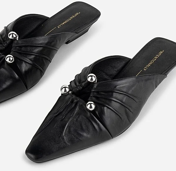 Intentionally Blank Noah Pierced Mule in Black - Image 2
