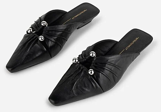 Intentionally Blank Noah Pierced Mule in Black - Image 4