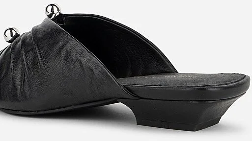 Intentionally Blank Noah Pierced Mule in Black - Image 5