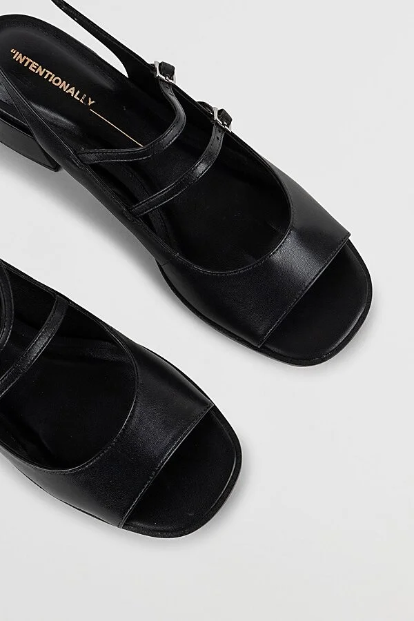 Intentionally Blank Peaches Slingback Heel in Black - Image 3