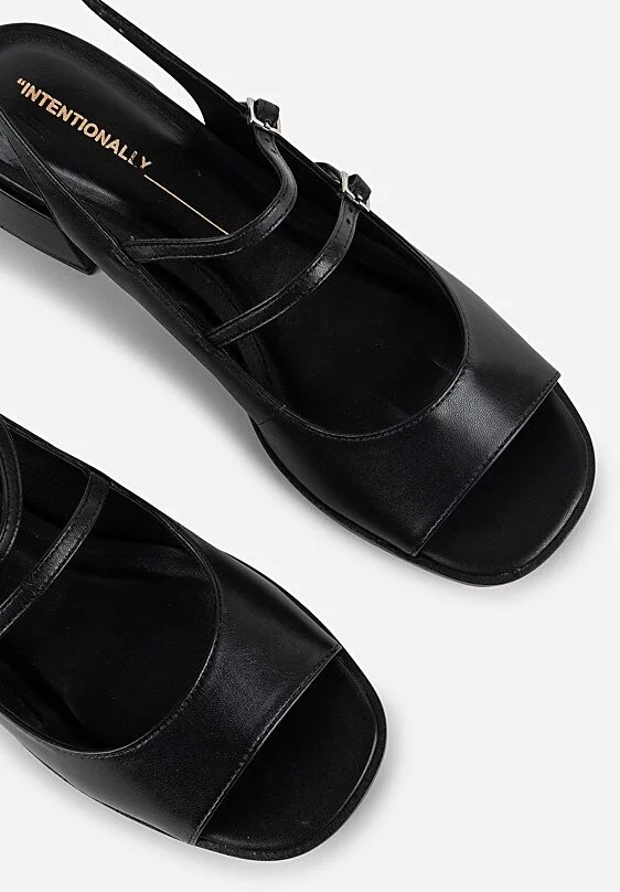 Intentionally Blank Peaches Slingback Heel in Black - Image 4