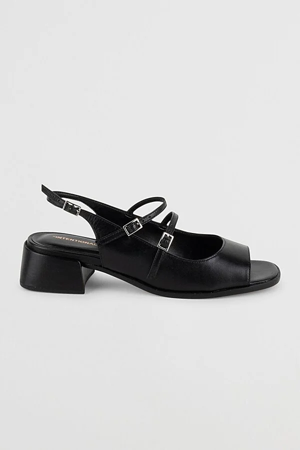 Intentionally Blank Peaches Slingback Heel in Black