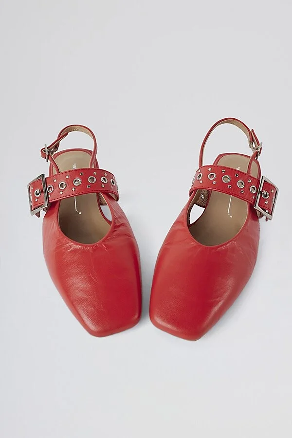 Intentionally Blank Pearl Slingback Ballet Flat in Cherry - Image 2