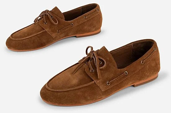 Intentionally Blank Pixie Boat Shoe in Tan - Image 2