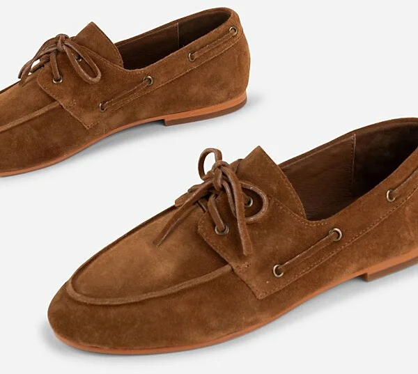Intentionally Blank Pixie Boat Shoe in Tan - Image 4