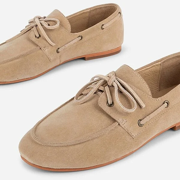 Intentionally Blank Pixie Boat Shoe in Tan - Image 8