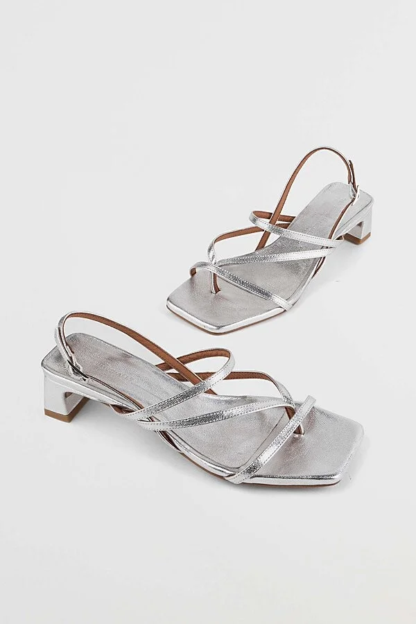 Intentionally Blank Pup Slingback Thong Sandal in Mercury - Image 2