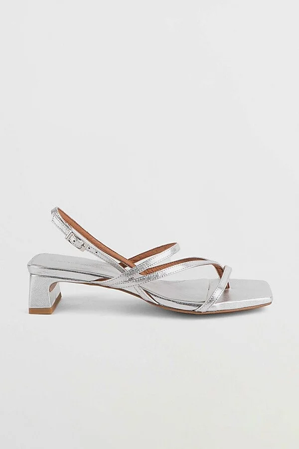 Intentionally Blank Pup Slingback Thong Sandal in Mercury