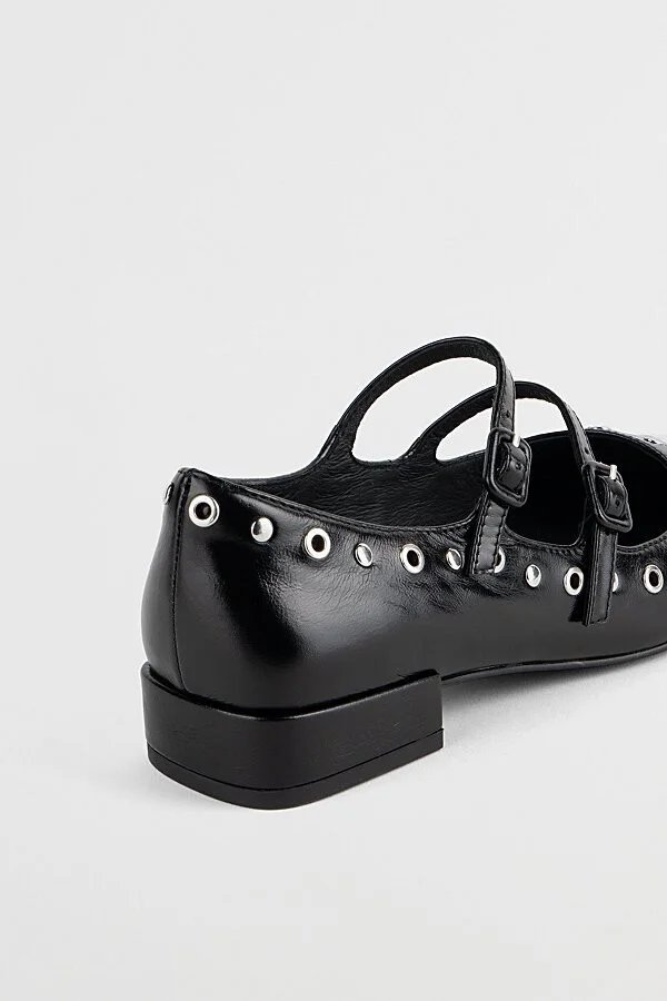 Intentionally Blank Venezuela Double Strap Mary Jane Shoe in Black - Image 5