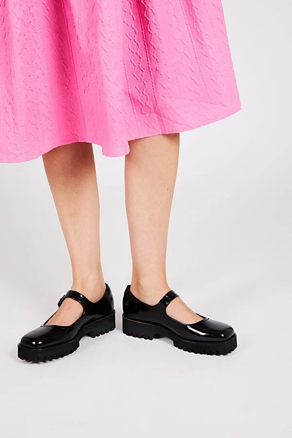 Intentionally Blank Veronica Leather Platform Mary Jane Shoe in Black - Image 2
