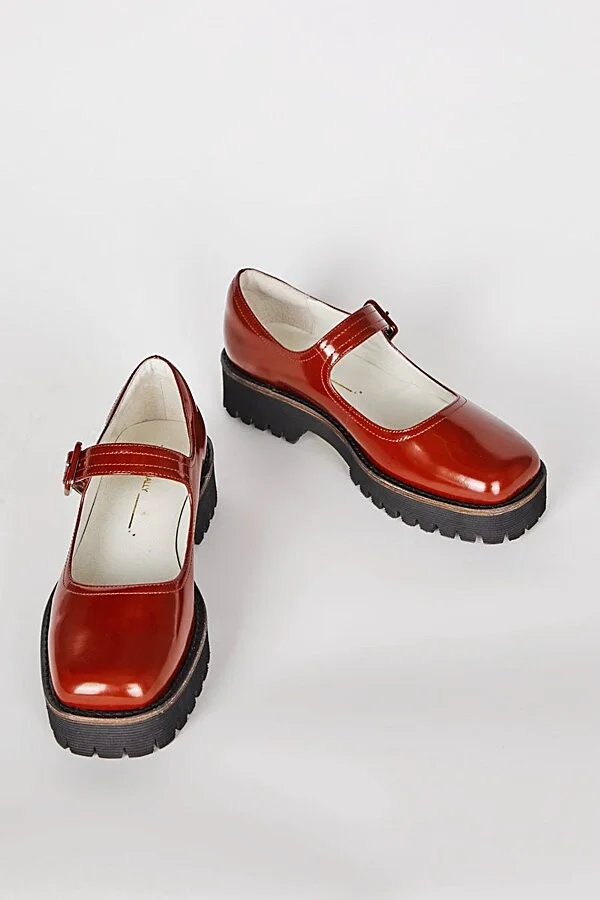 Intentionally Blank Veronica Leather Platform Mary Jane Shoe in Black - Image 6