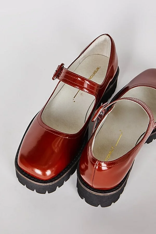 Intentionally Blank Veronica Leather Platform Mary Jane Shoe in Black - Image 8