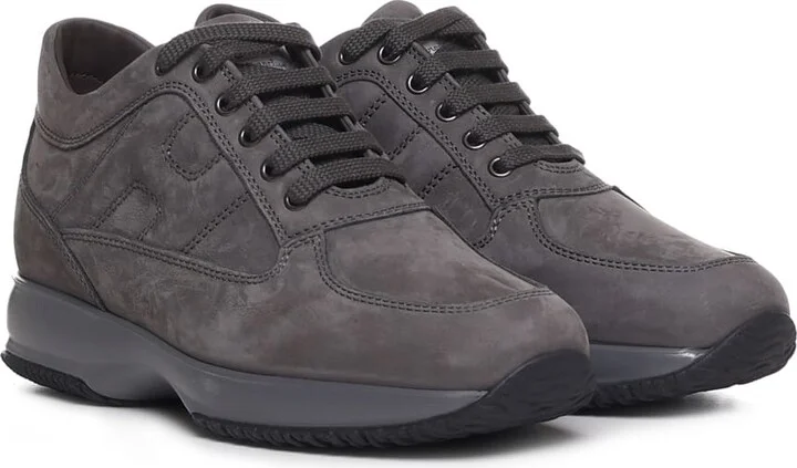 Interactive Grey Suede Sneakers - Image 2