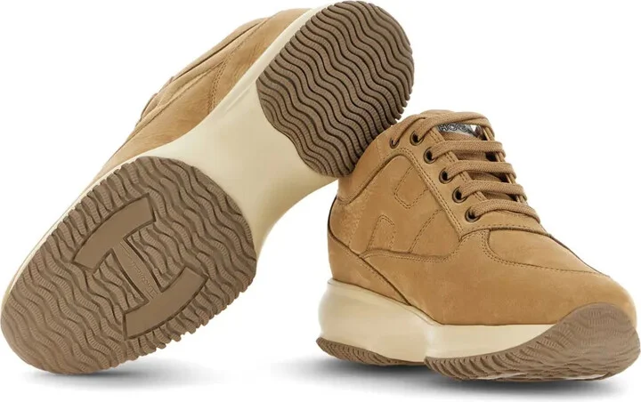 Interactive lace-up leather sneakers - Image 4
