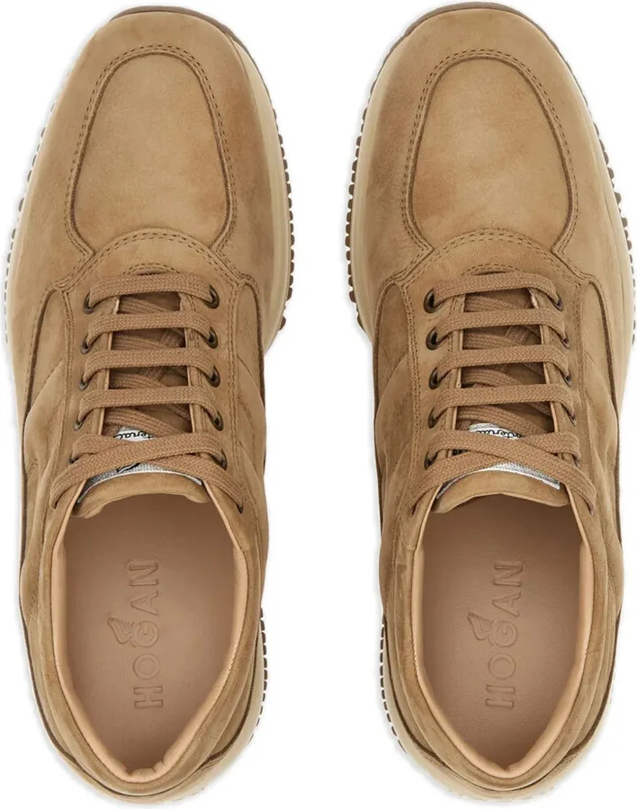 Interactive lace-up leather sneakers - Image 5