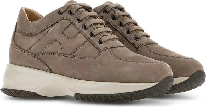 Interactive lace-up suede sneakers - Image 2