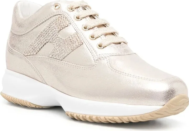 Interactive metallic low-top sneakers - Image 2