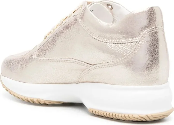 Interactive metallic low-top sneakers - Image 3