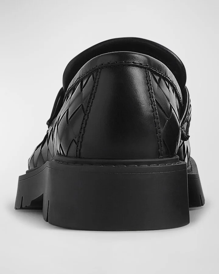 Interciato Woven Leather Loafers - Image 2