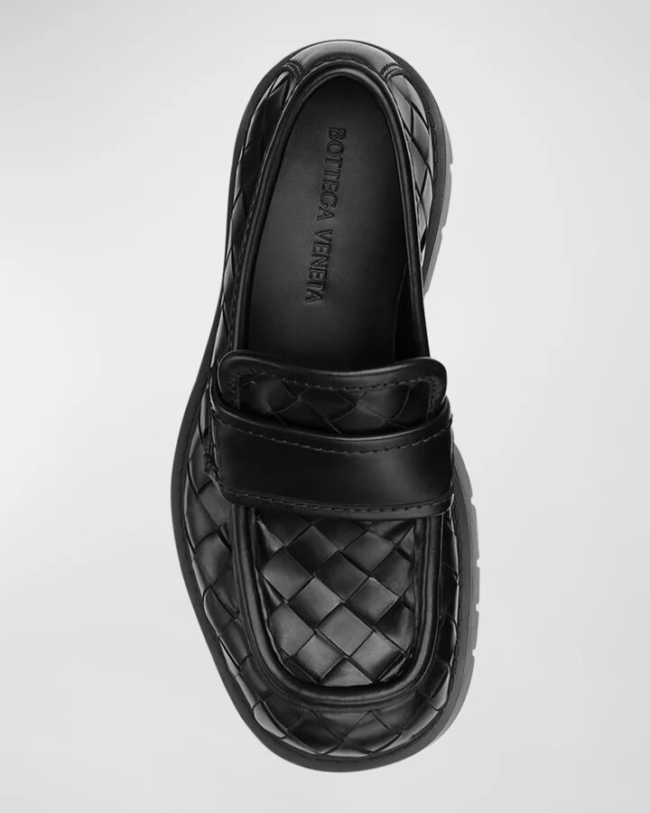 Interciato Woven Leather Loafers - Image 3